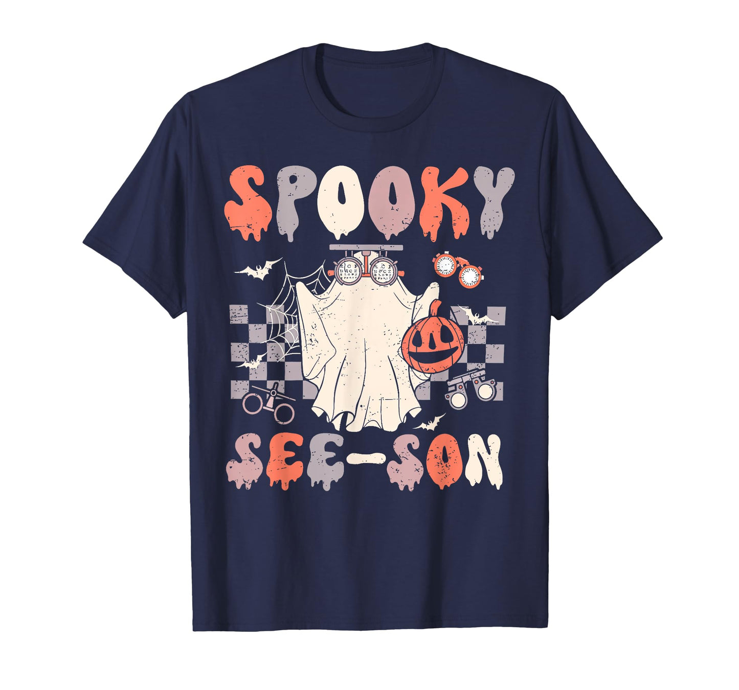 Retro Spooky See-son Optometrist Optometry Ghost Halloween T-Shirt