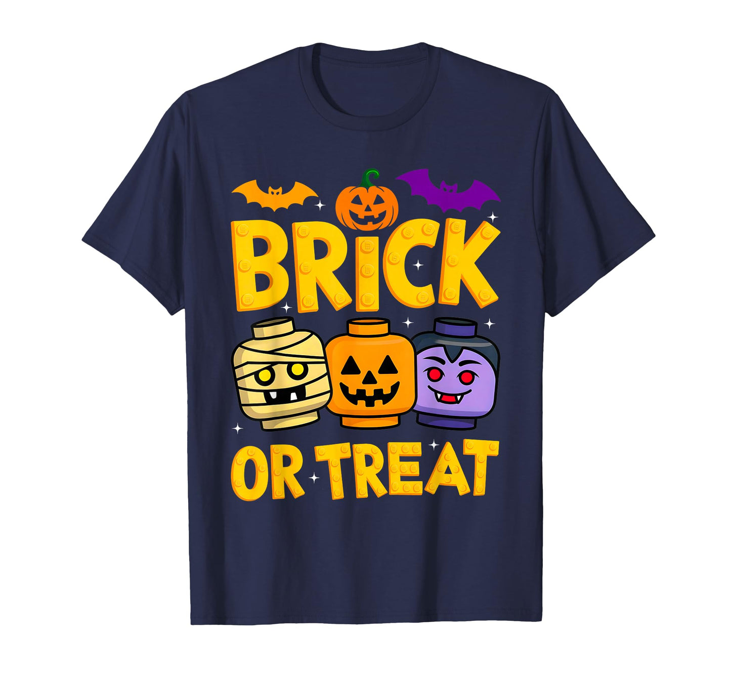 Brick or Treat Halloween Master Builder Blocks Building Kids T-Shirt