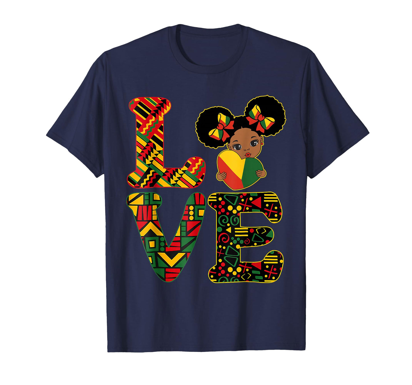 LOVE Black History Month Strong African Toddler Girls T-Shirt