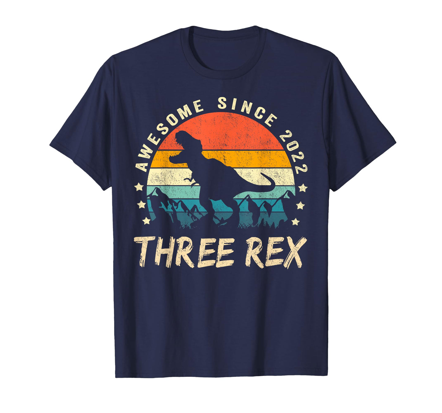 Three Rex 3rd Birthday Shirt Third Dinosaur 3 Year Old T-Shirt