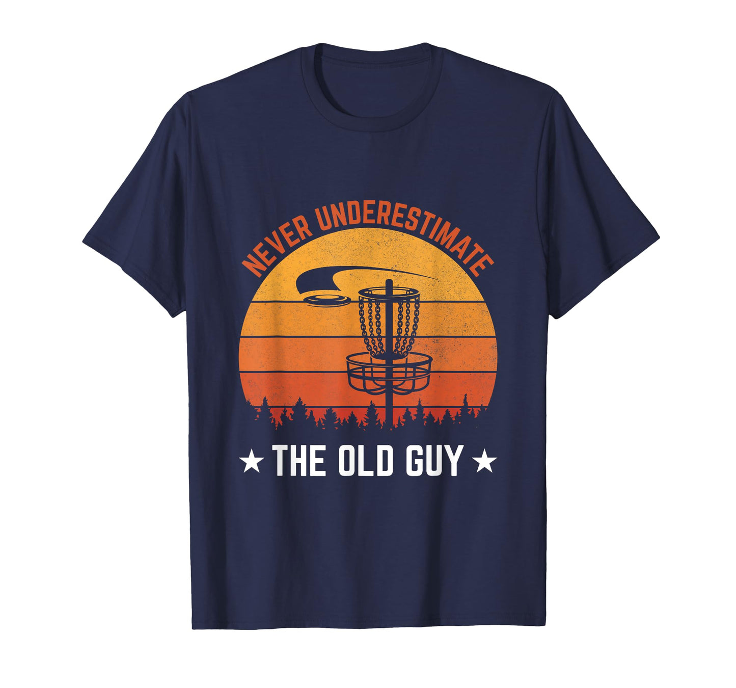 Old Guy Disc Golf Design For Men Disc Golf Lover Grandpa T-Shirt