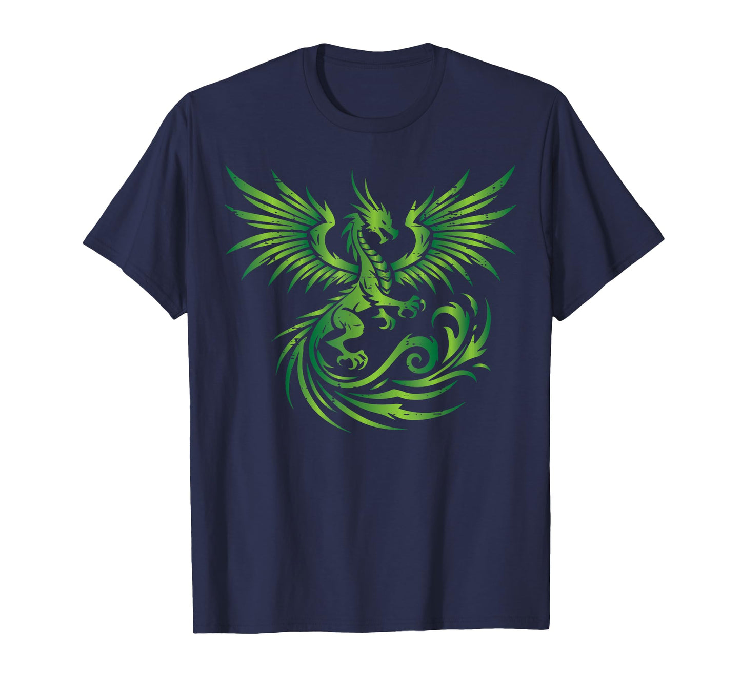 Green Medieval Dragon Fantasy Mythical Art Men Women Kids T-Shirt