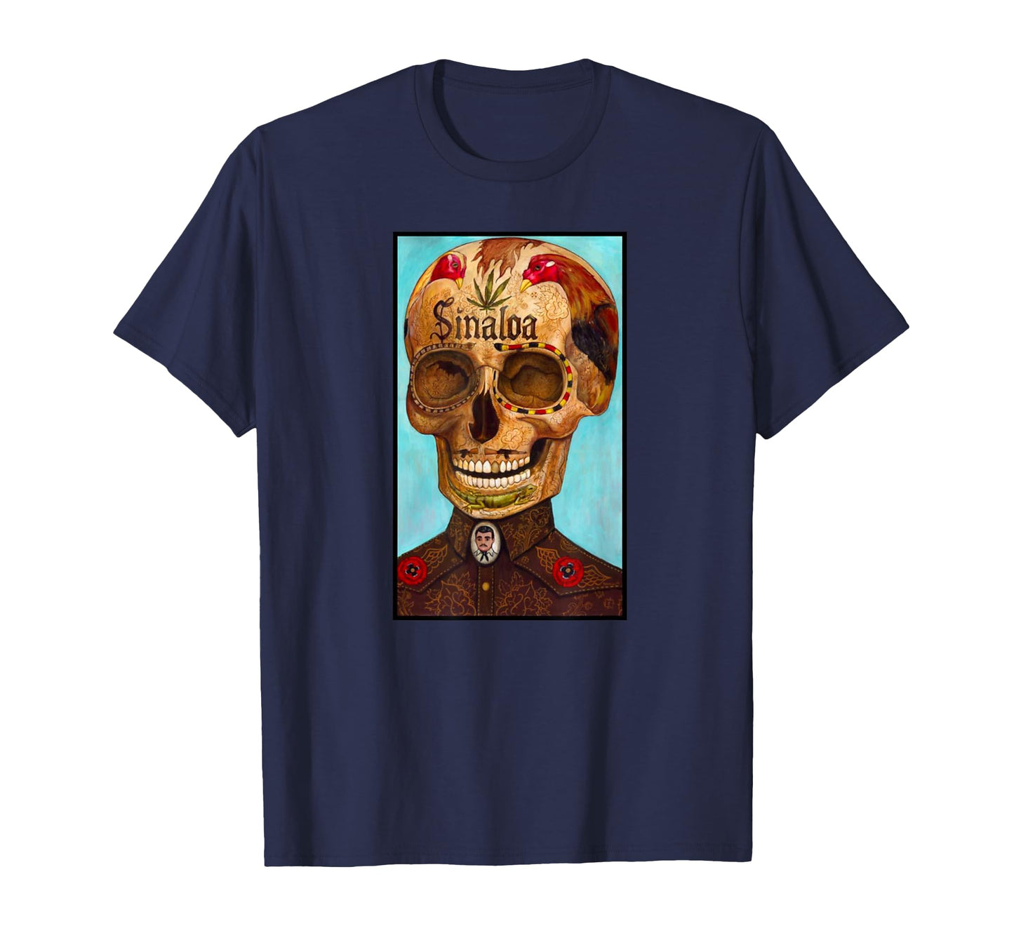 Jesus Malverde Calavera T-Shirt