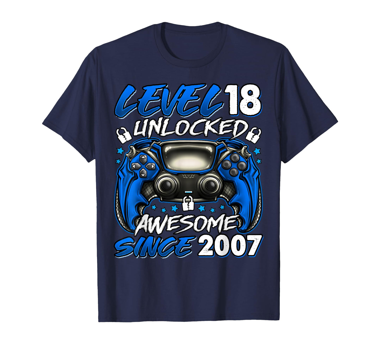 Level 18 Unlocked 18 Year Old Gifts Boys 18th Birthday Boy T-Shirt
