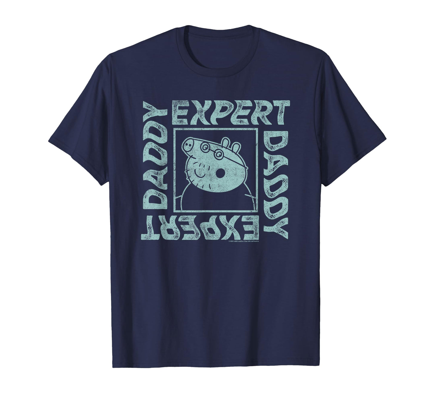 Peppa Pig Father's Day Expert Daddy Vintage Faded Box Logo T-Shirt