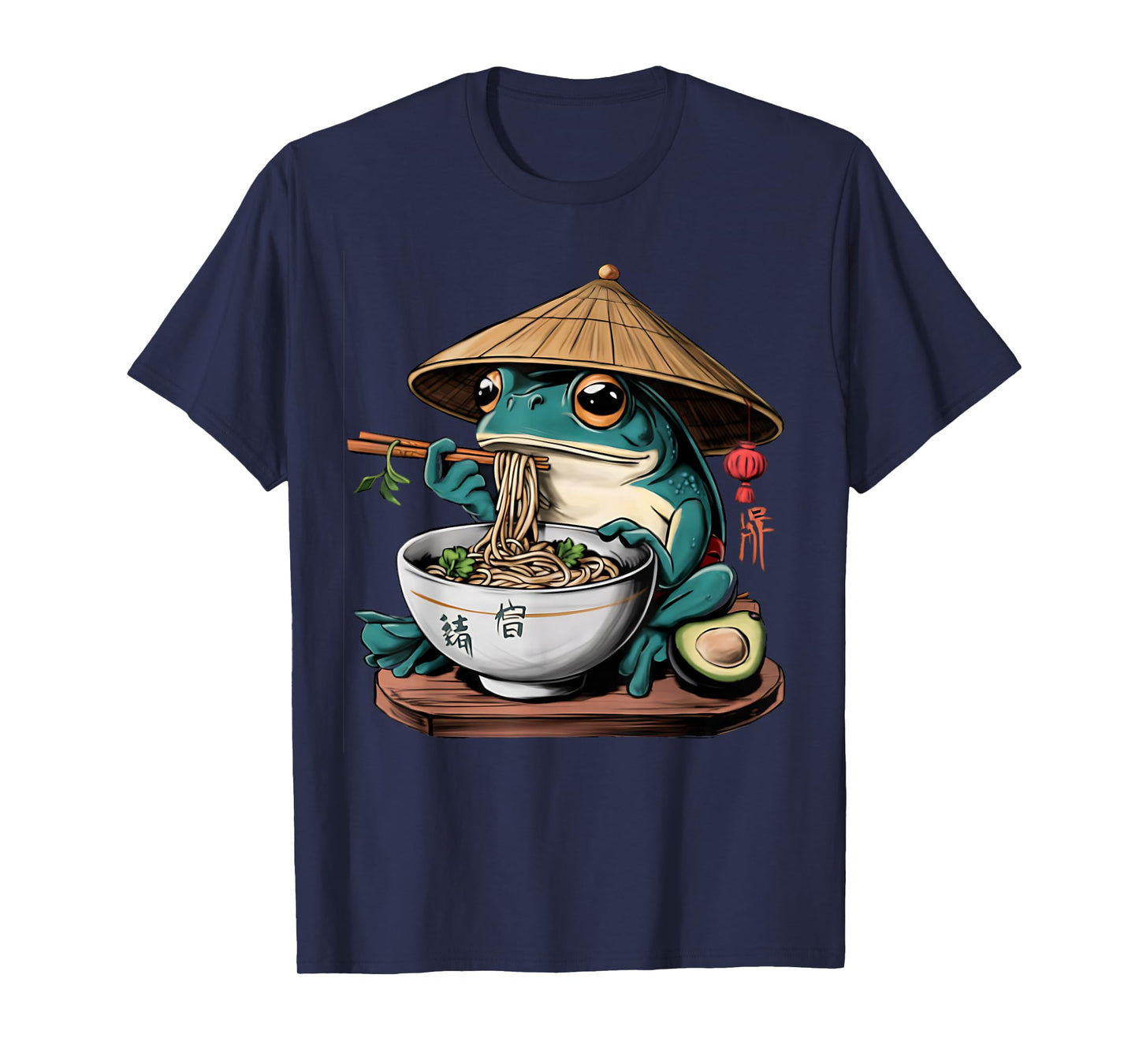Kawaii Frog & Ramen Collection Frog Ramen Anime Unisex-Kids T-Shirt - Black, Small