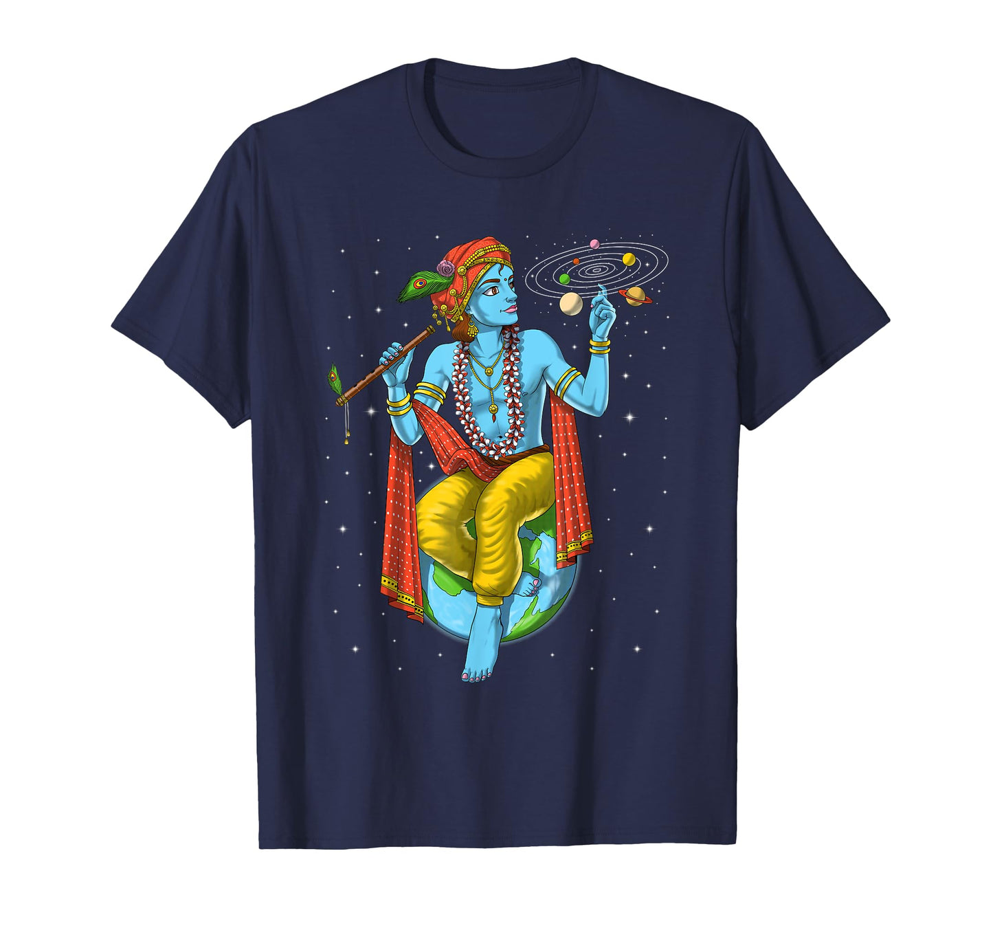 Lord Krishna Hindu God Hinduism Spiritual Yoga Meditation T-Shirt