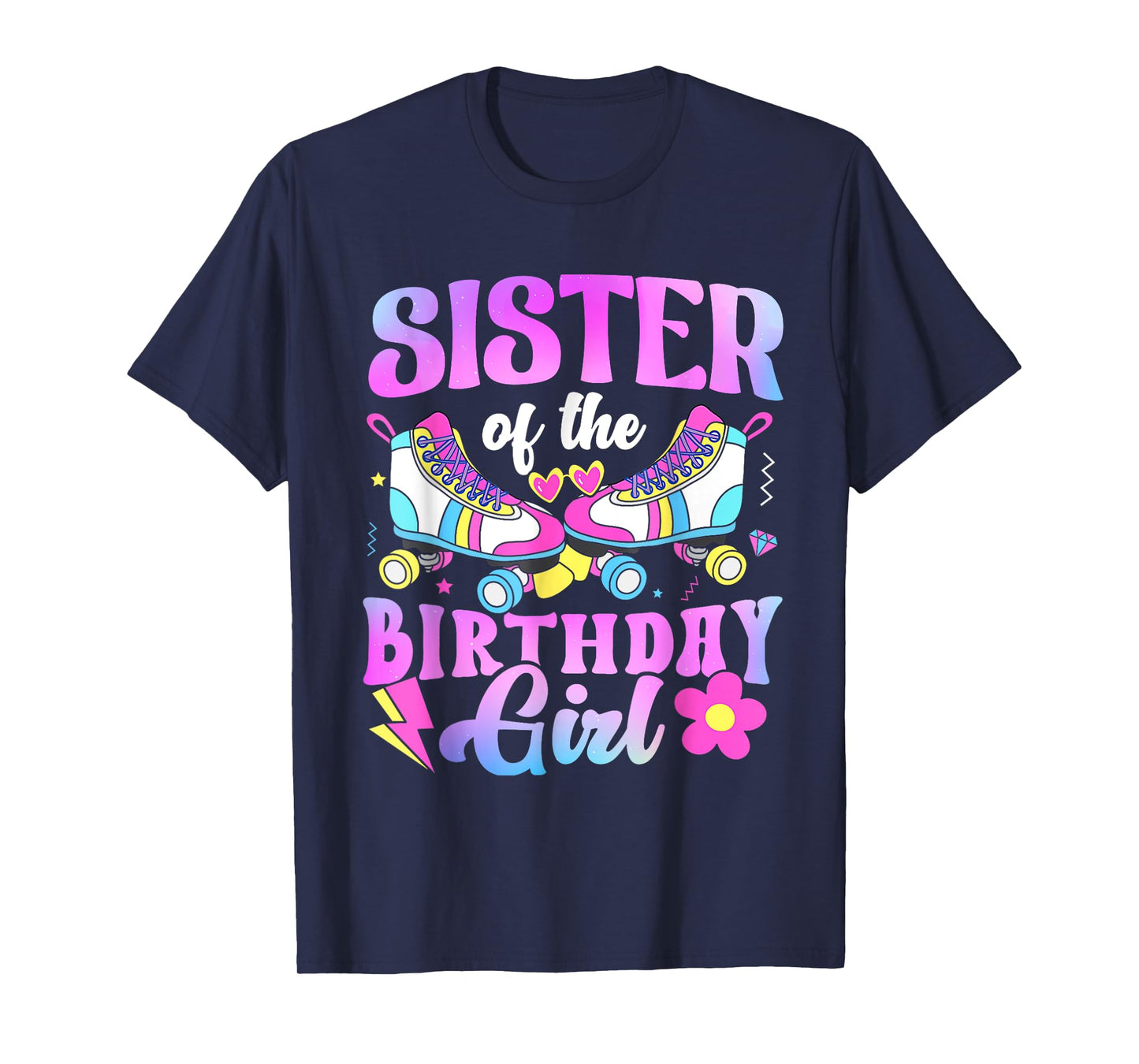 Sister of the Birthday Girl Rolling Skate Bday Family Party T-Shirt