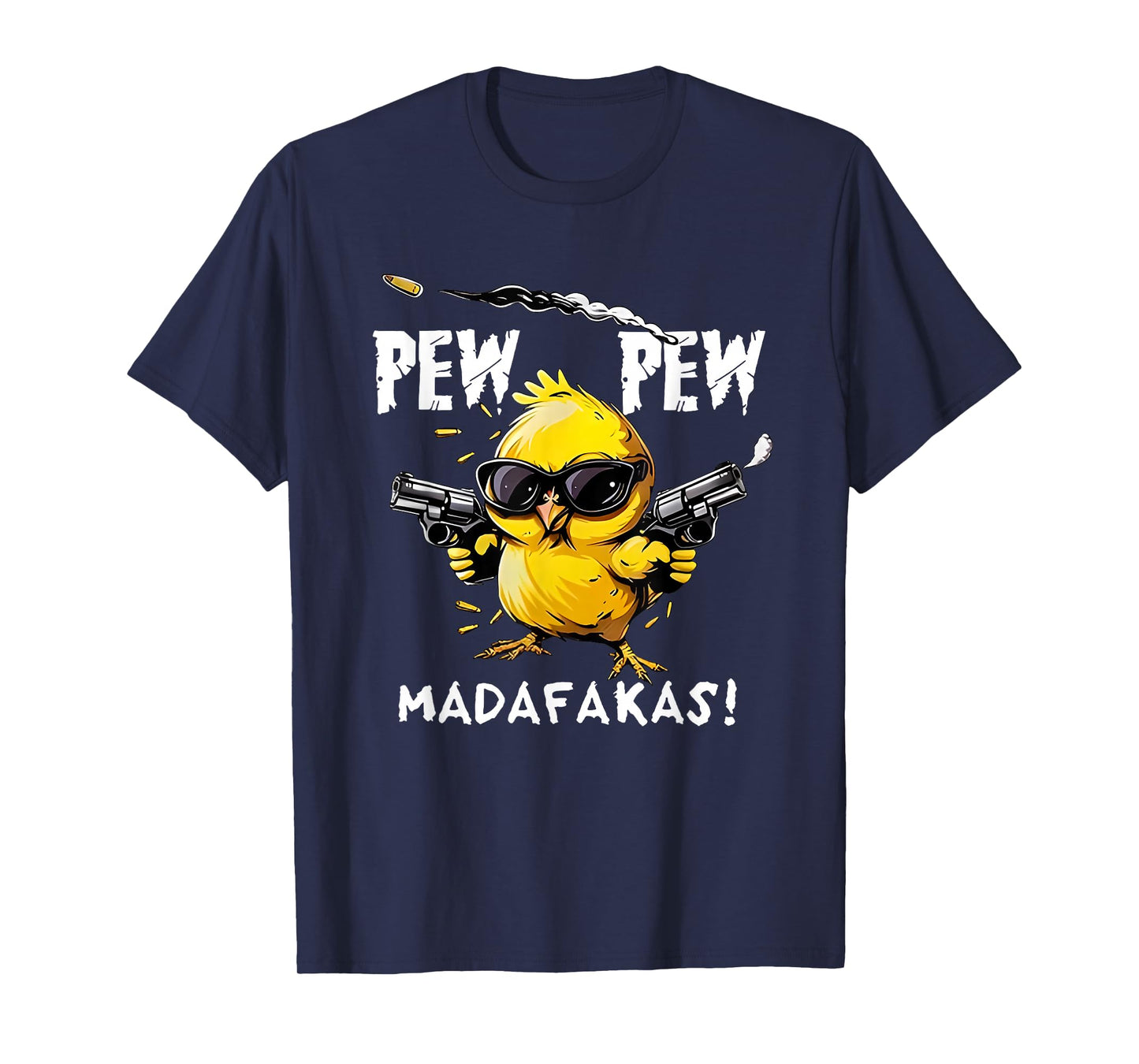 Bird Print Relax Fit Sweatshirt Unisex-Adults T-Shirt Black Small Pew Pew Madafakas Funny Chicken Rooster Bird Sarcasm Joke Irony Gift Recipients