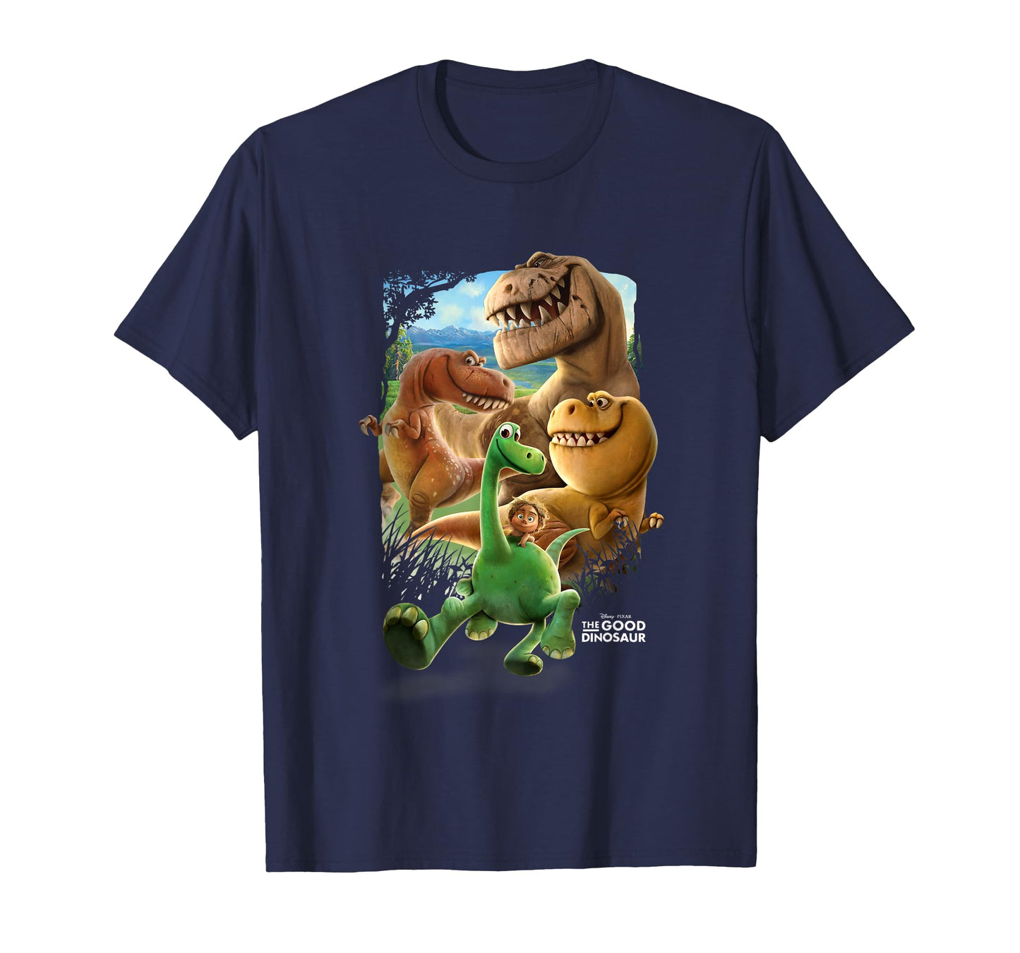 Disney Pixar The Good Dinosaur Main Characters Chest Poster T-Shirt