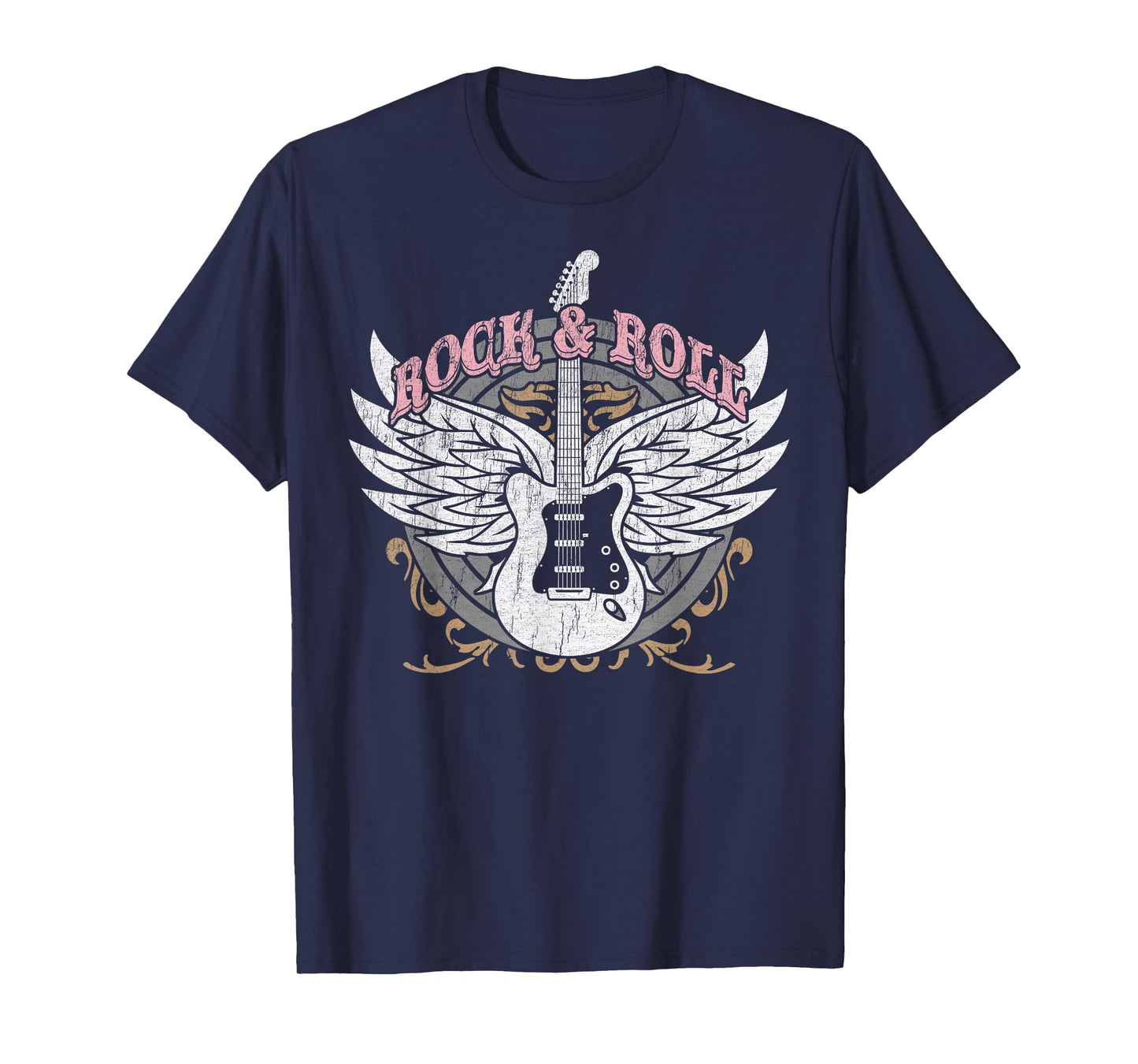 Rock and Roll Guitar Vintage ROCK Women Music T-Shirt