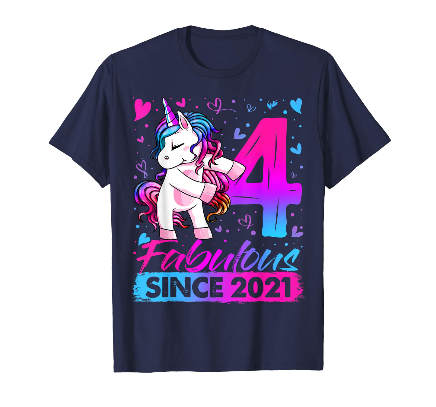 4 Year Old Unicorn Gifts For Girls 4th Birthday Girl Party T-Shirt