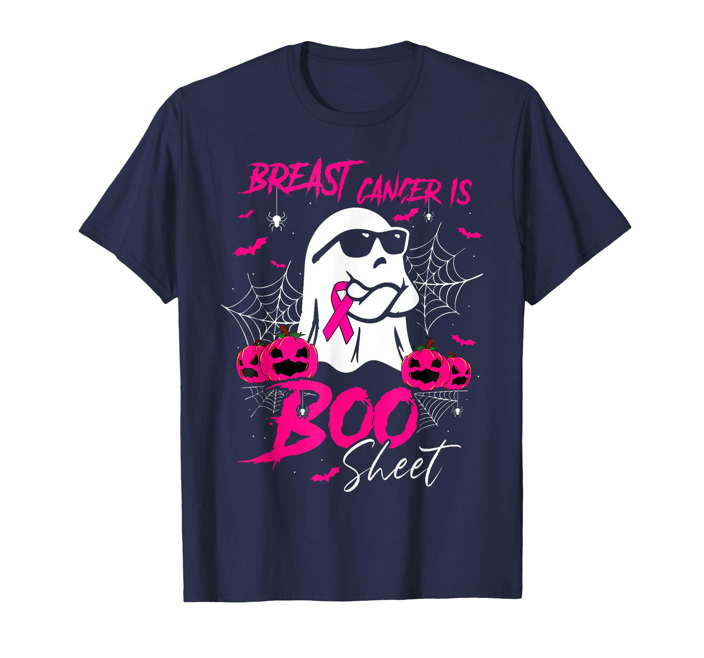 Breast Cancer Is Boo Sheet Breast Cancer Warrior Halloween T-Shirt