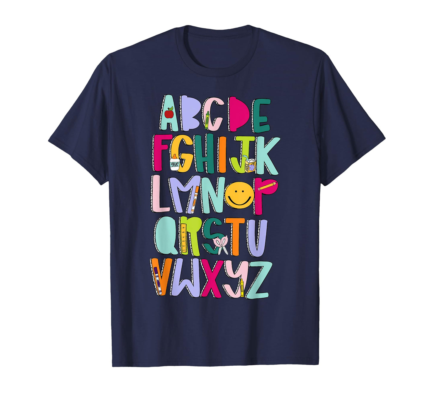 Alphabet Learning Letters ABCs First Day Of School Boy Girl T-Shirt