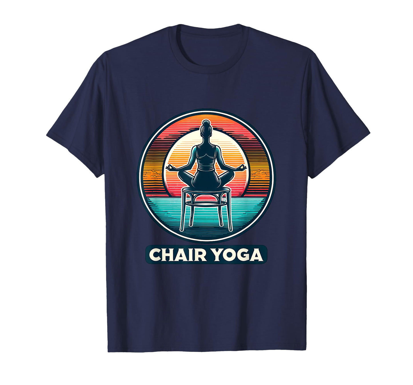 Serene Sunrise Chair Yoga Enthusiast Design T-Shirt