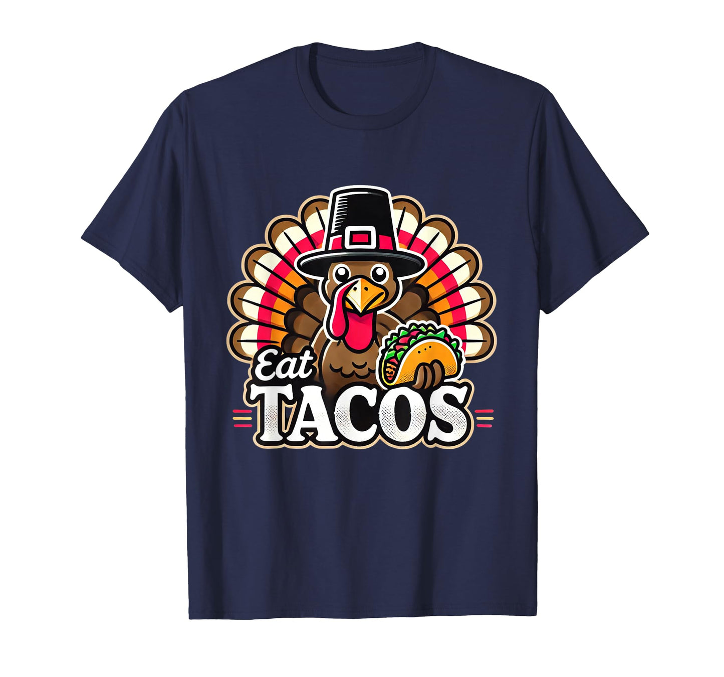 Funny Turkey Eat Tacos Taco Mexican Thanksgiving T-Shirt