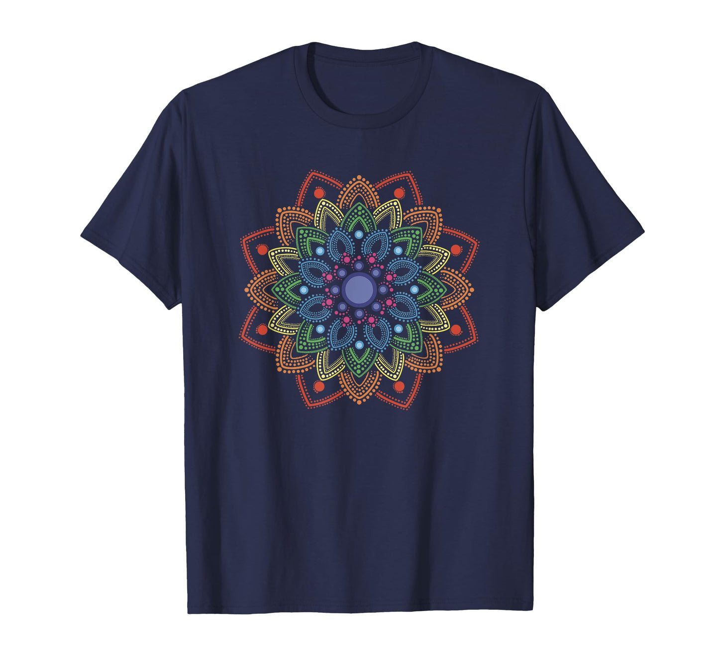 Rainbow Mandala Dotted Pattern T-Shirt