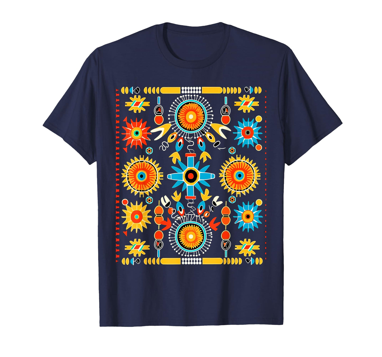 Native American Tribal Art Navajo Textile Design Style T-Shirt