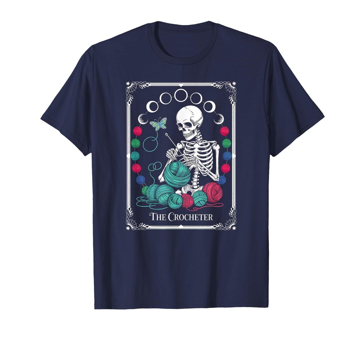 The Crocheter Tarot Card Funny Yarn Design T-Shirt