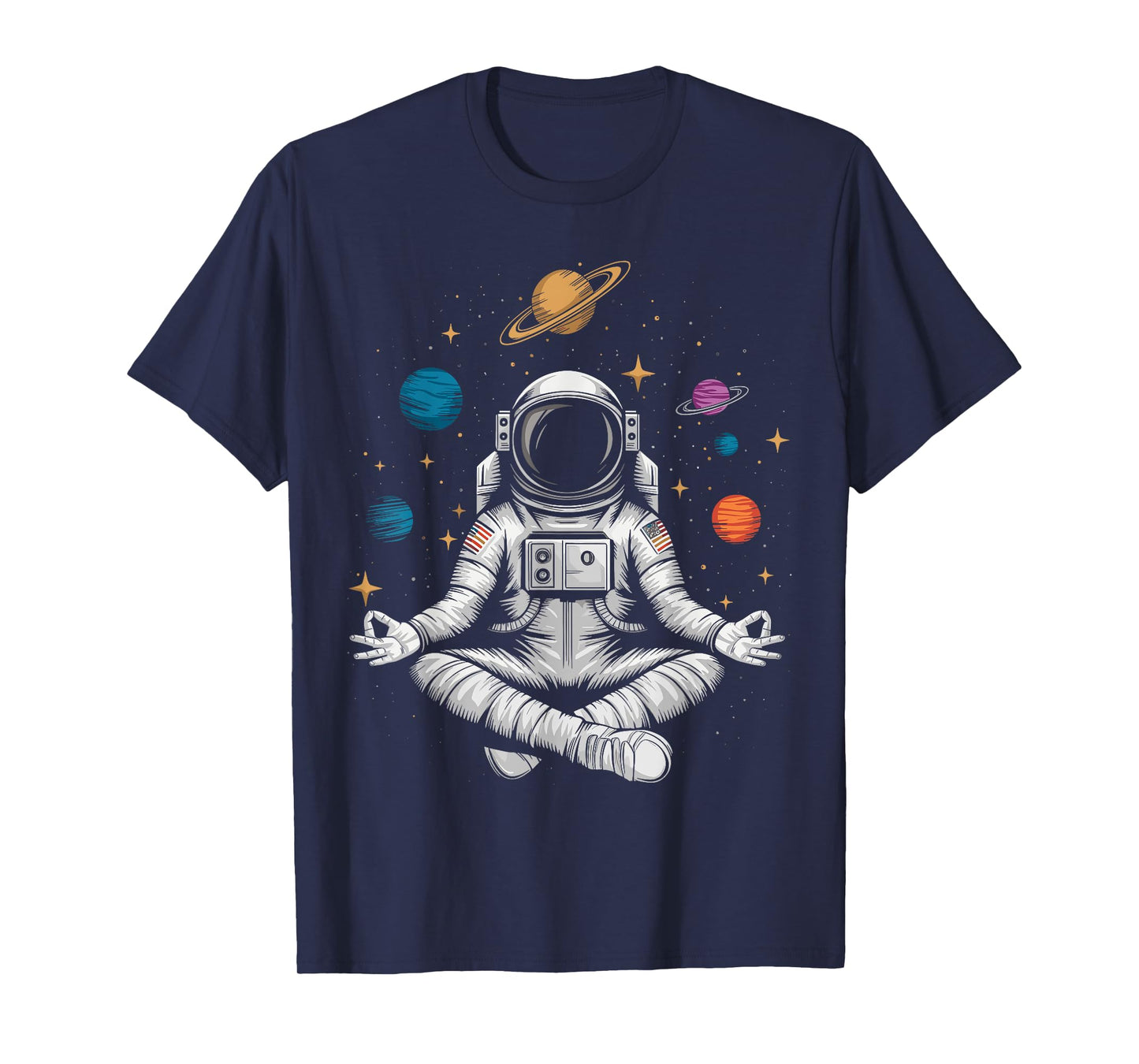 Yoga Astronaut Meditation Space T-Shirt