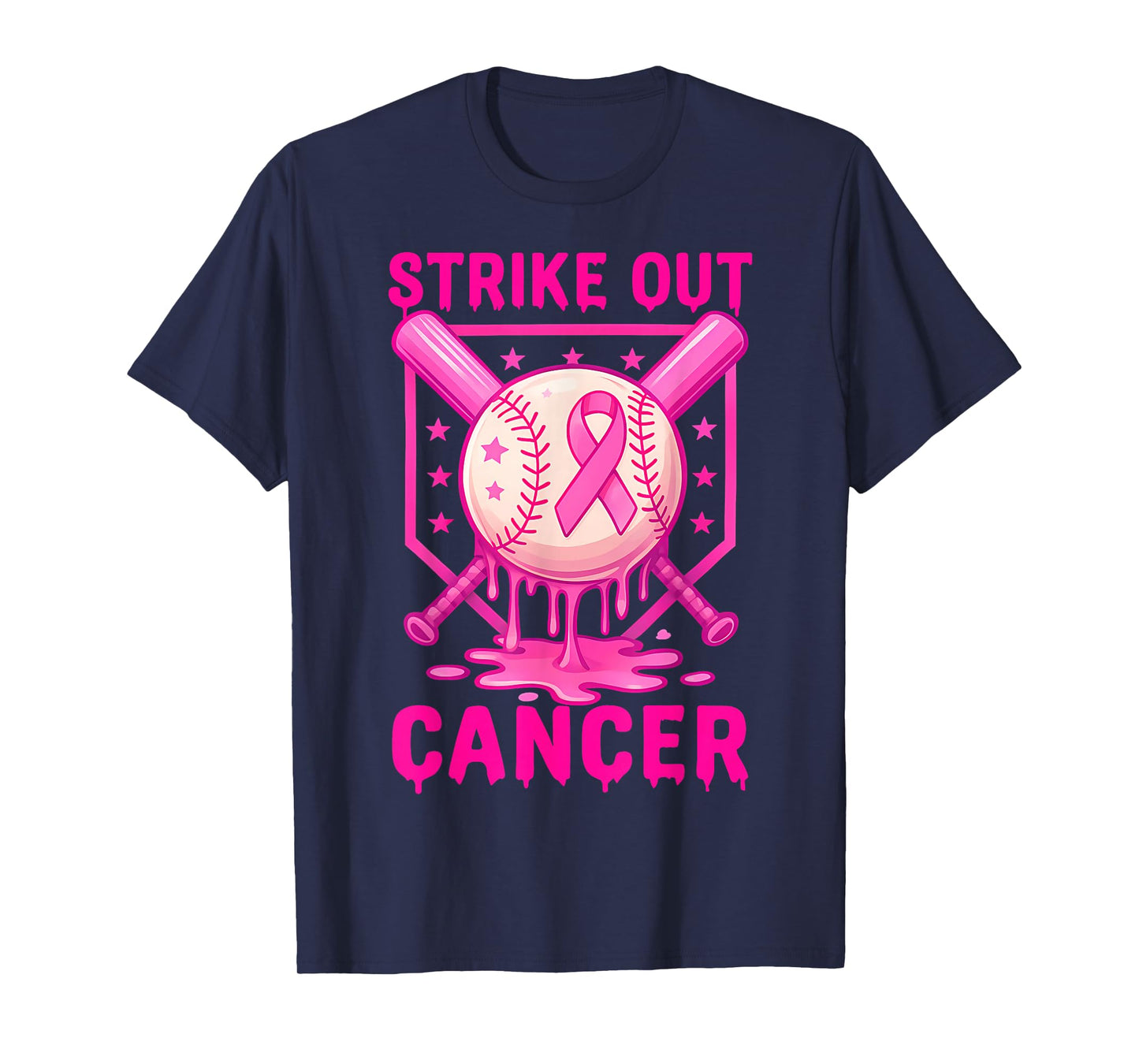 Strike Out Breast Cancer Awareness Baseball Fight Men Women T-Shirt