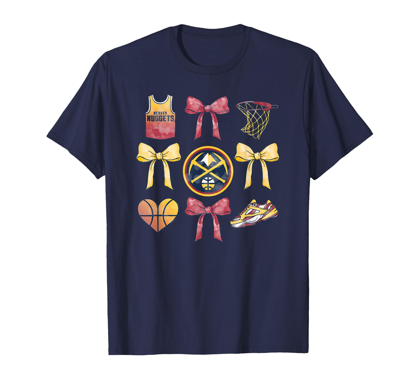 NBA Denver Nuggets Bow Grid T-Shirt