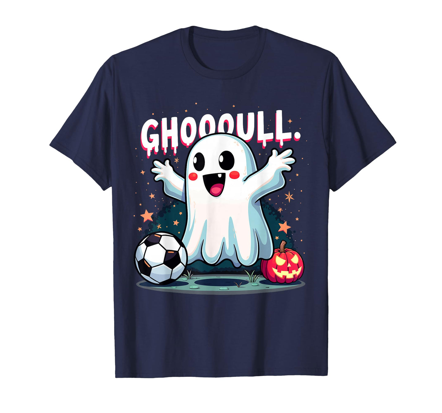 Ghoooal Soccer Ghost Halloween Funny Soccer Halloween T-Shirt