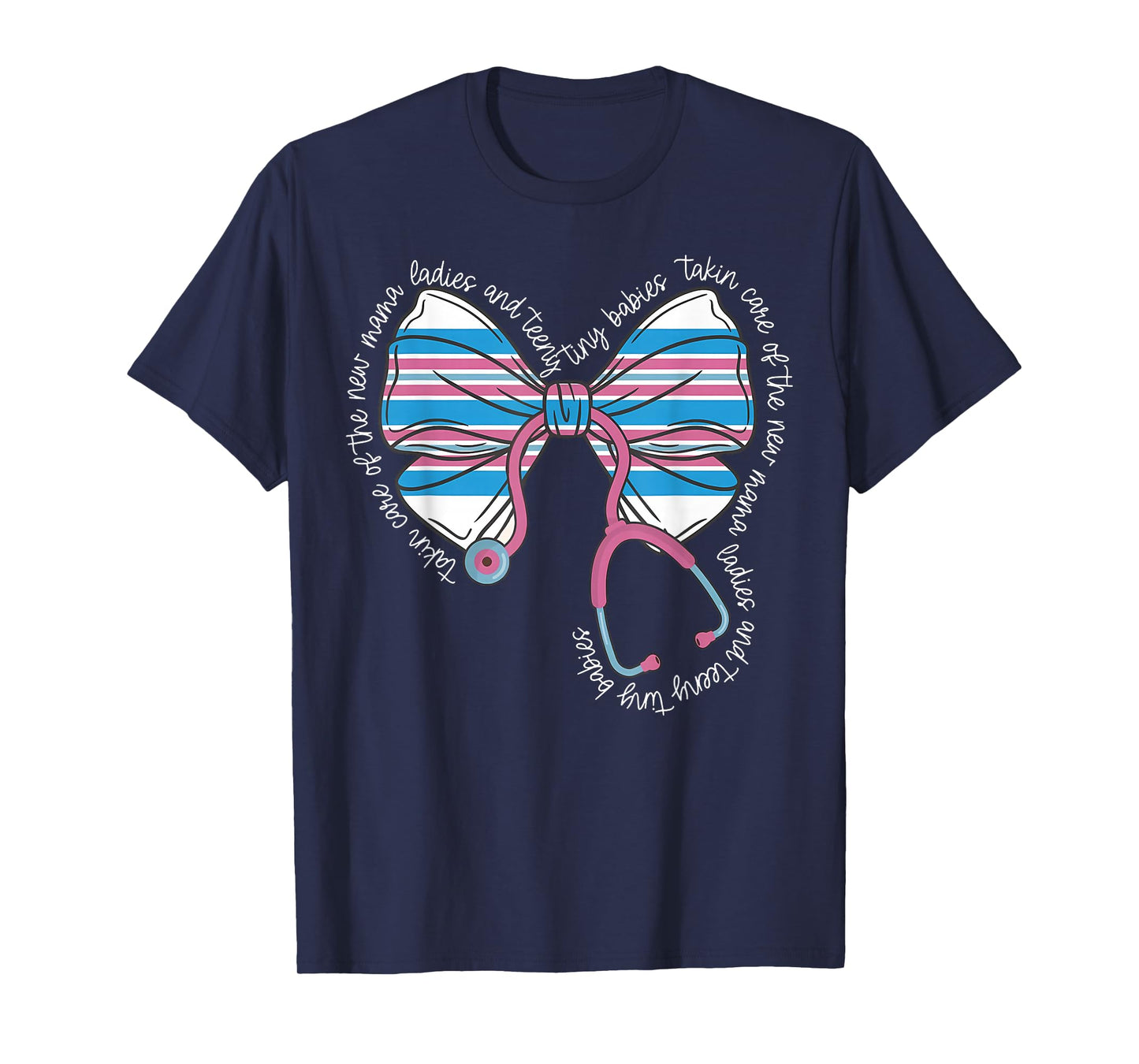 Stethoscope Coquette Bow Baby Blanket Mother Baby Nurse T-Shirt
