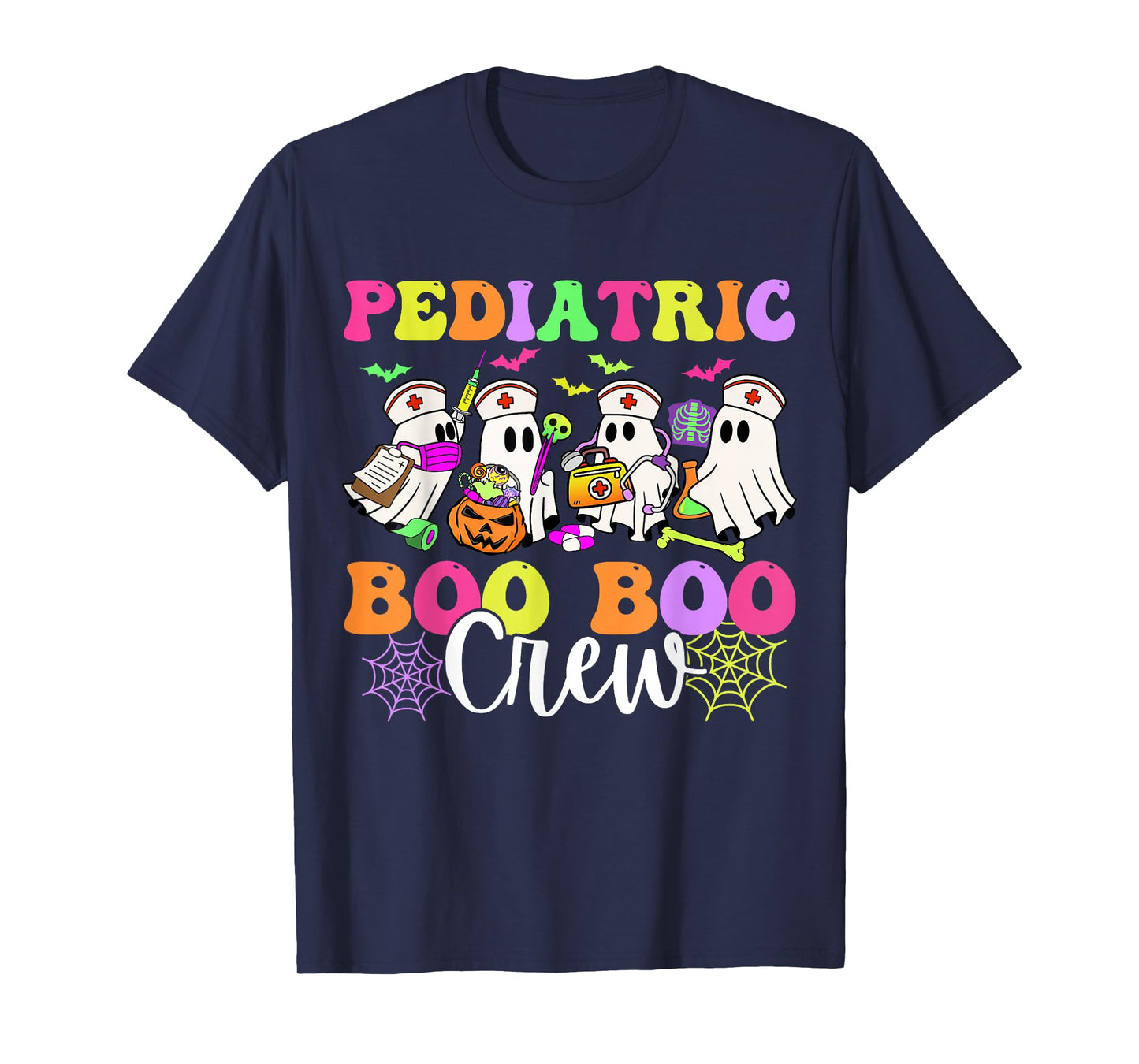 Pediatric Nurse Boo-Boo Crew Ghost Nurse Halloween Costume T-Shirt