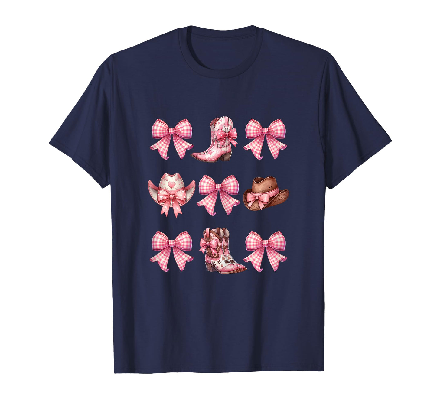 Coquette Pink Bow Cowgirl Boots and Hats T-Shirt