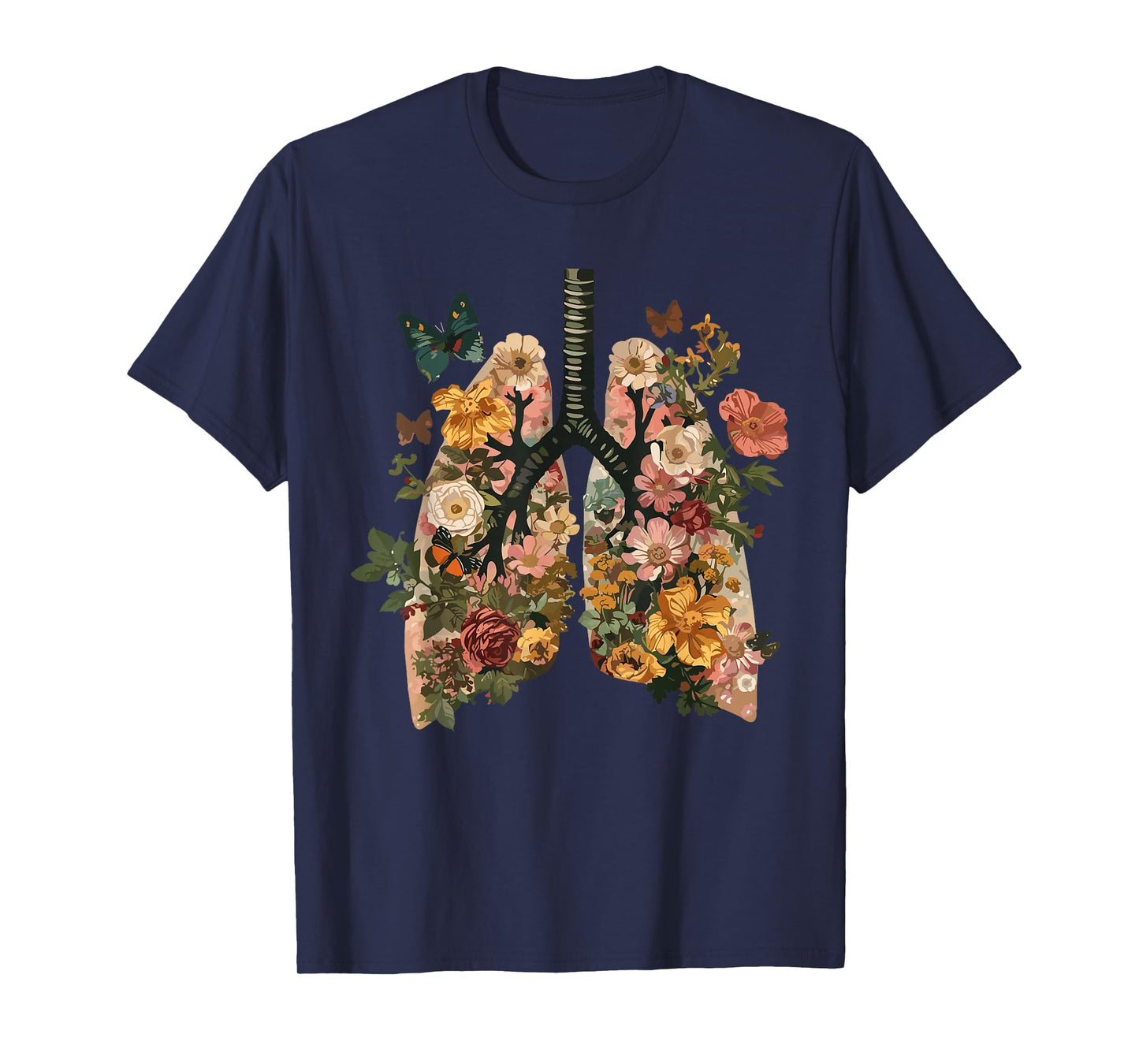 Lungs Made of Flowers - Blossoming Respiratory Beauty T-Shirt
