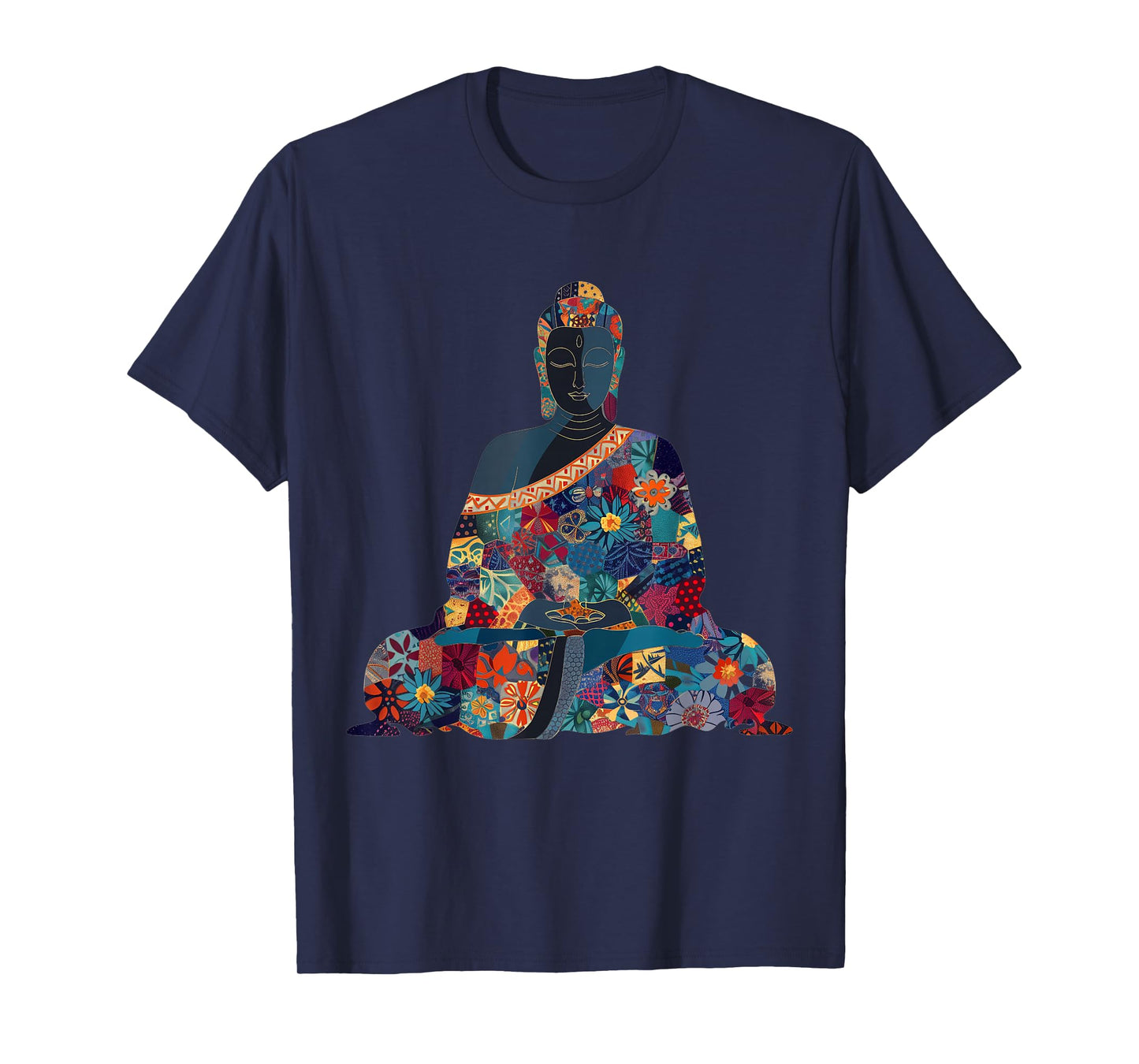 Buddha Vintage Flowers Zen Buddhist Buddhism Yoga Spiritual T-Shirt