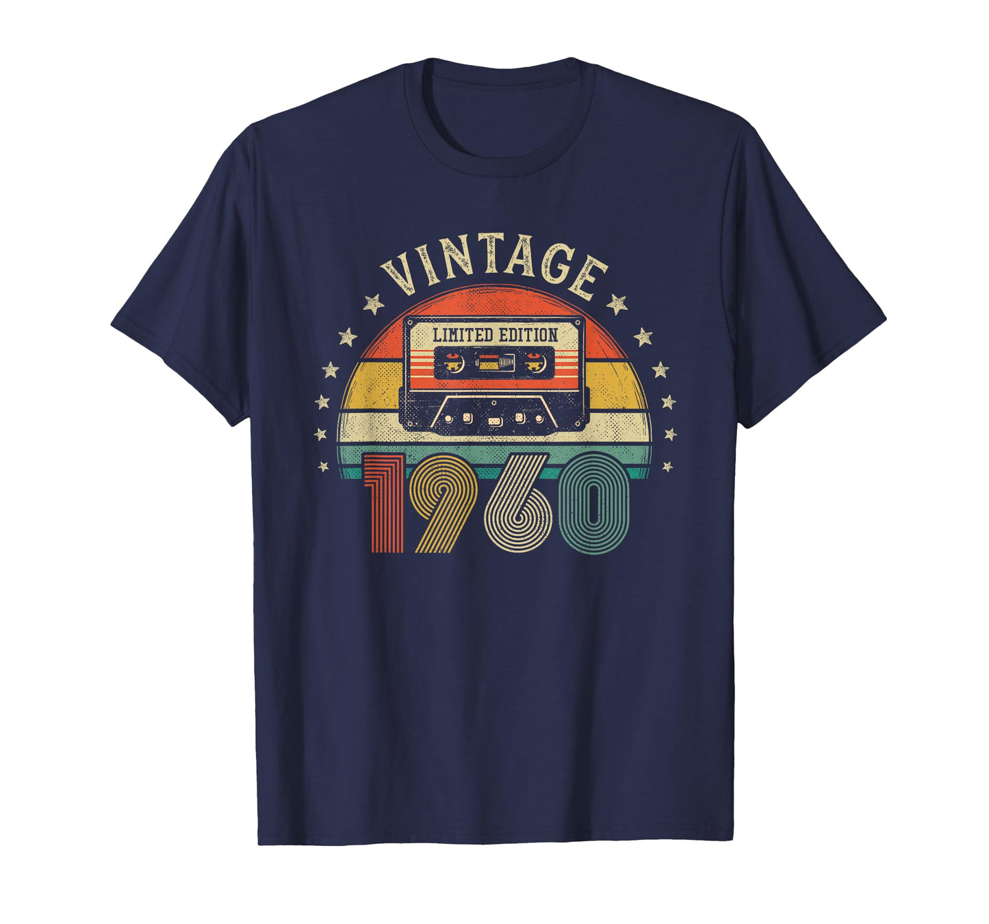 Vintage 1960 Retro Cassette Tape Born in 1960 65th Birthday T-Shirt