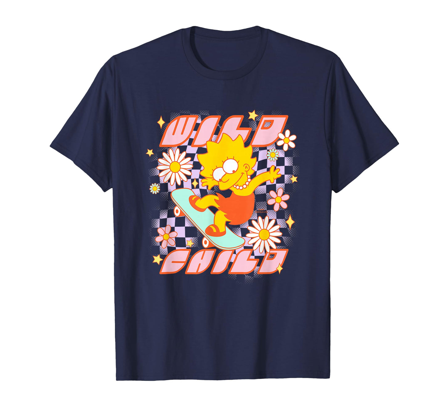 The Simpsons Lisa Riding Skateboard Wild Child T-Shirt