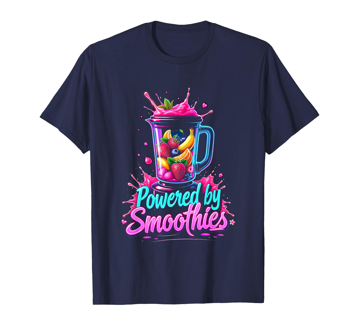 Powered By Smoothies Smoothie Health Drink Vegan Life T-Shirt