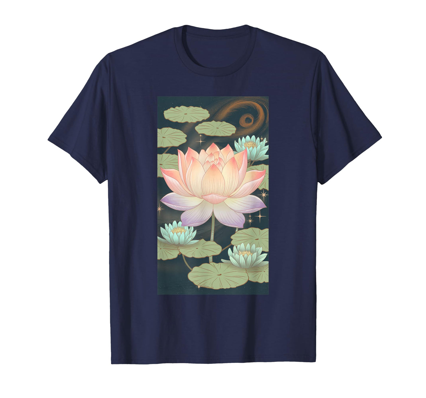 Lotus Flower Nature Art Water Lily Meditation T-Shirt