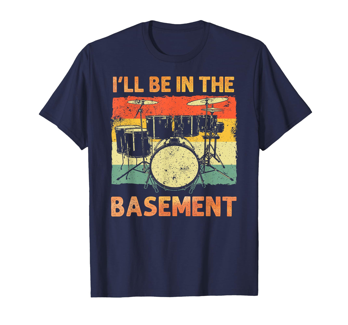 Funny Drumming Art for Men Women Drumline Drum Set Drummer T-Shirt