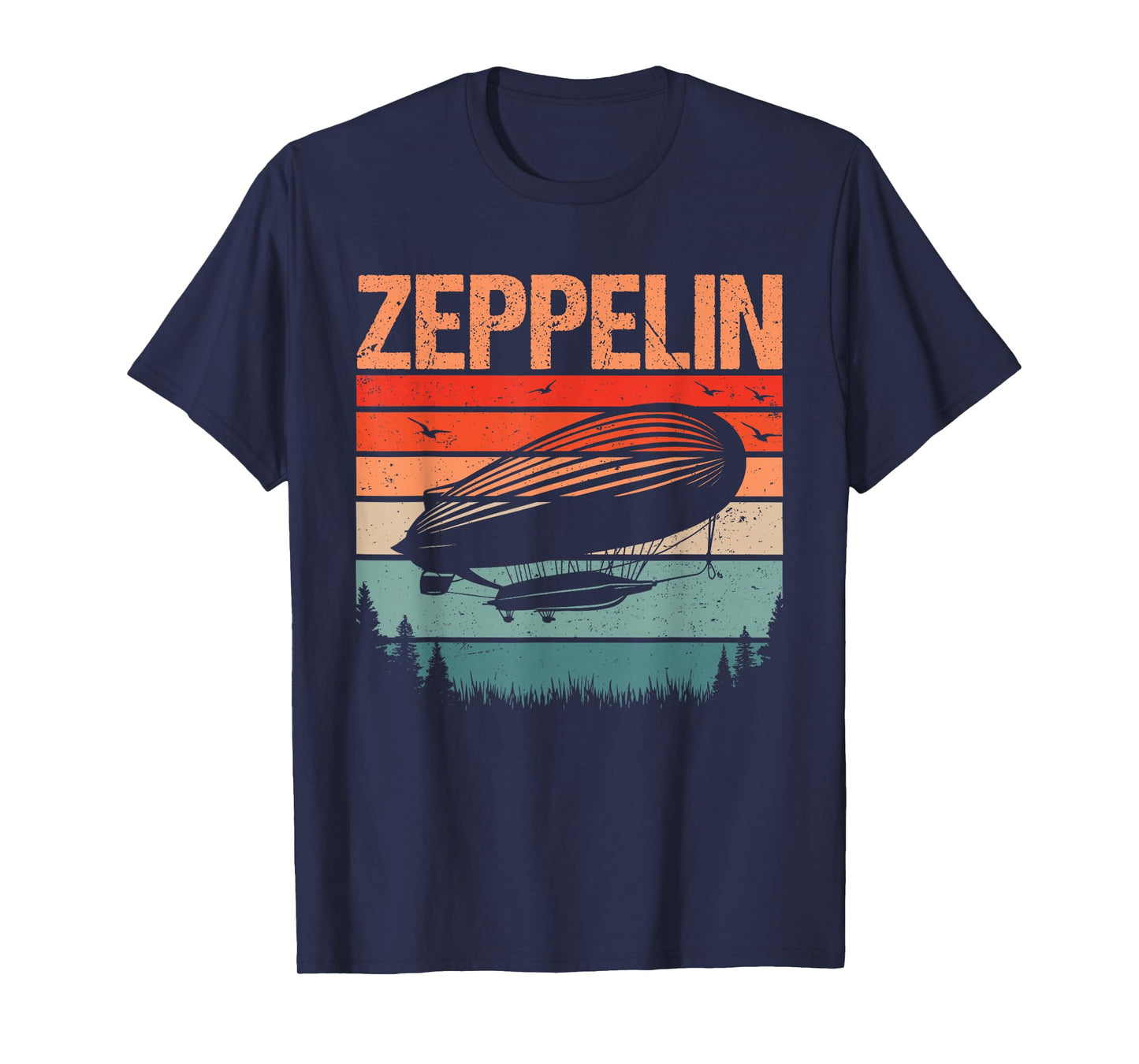 Retro Vintage Zeppelin Airship Aviation Blimp Men Women Kids T-Shirt