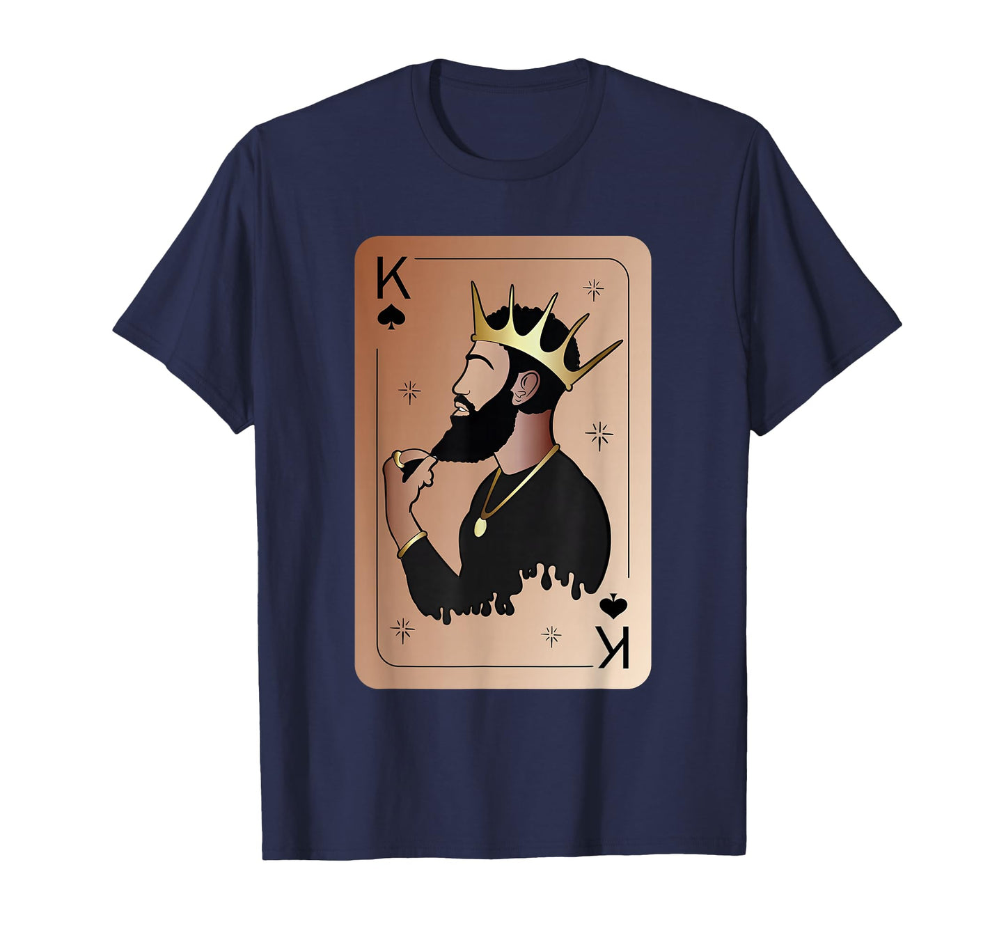Spades King Card Black Man Crown Black History Month T-Shirt