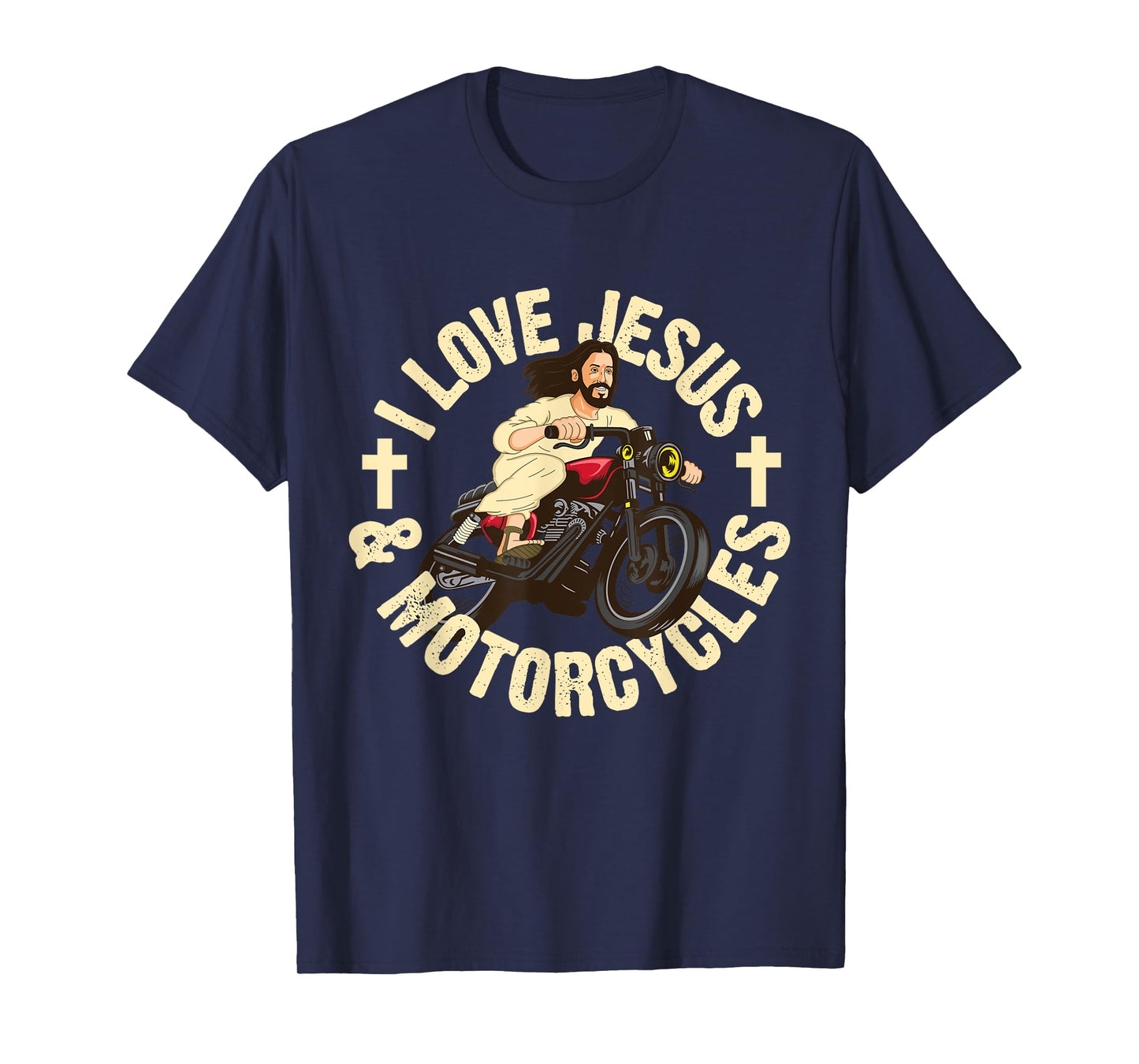 I Love Jesus & Motorcycles Dirt Bike Rider Christian Gift T-Shirt