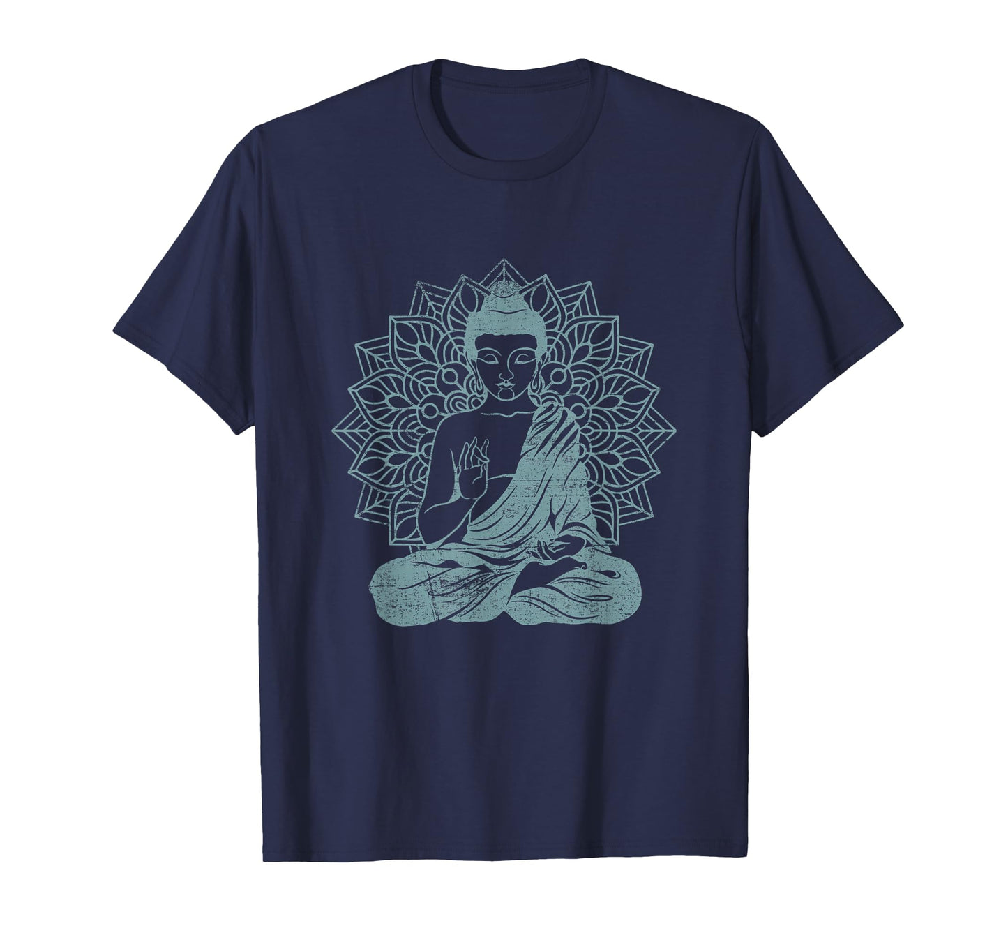 Buddha Blue Buddhism Zen Buddhist Spiritual Meditation Yoga T-Shirt