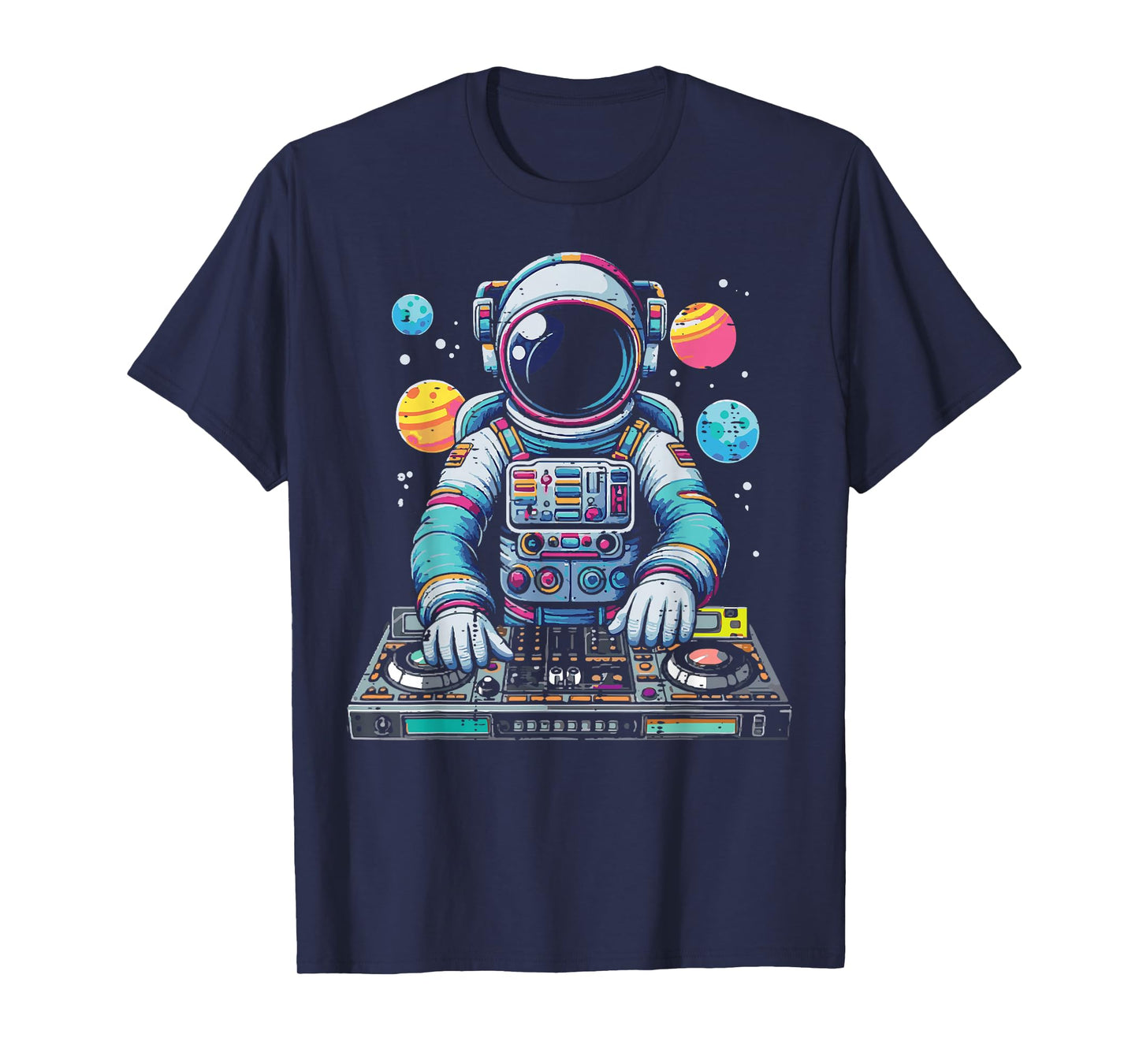 Astronaut Disc Jockey Spaceman Dj Space Music Men Boys Kids T-Shirt