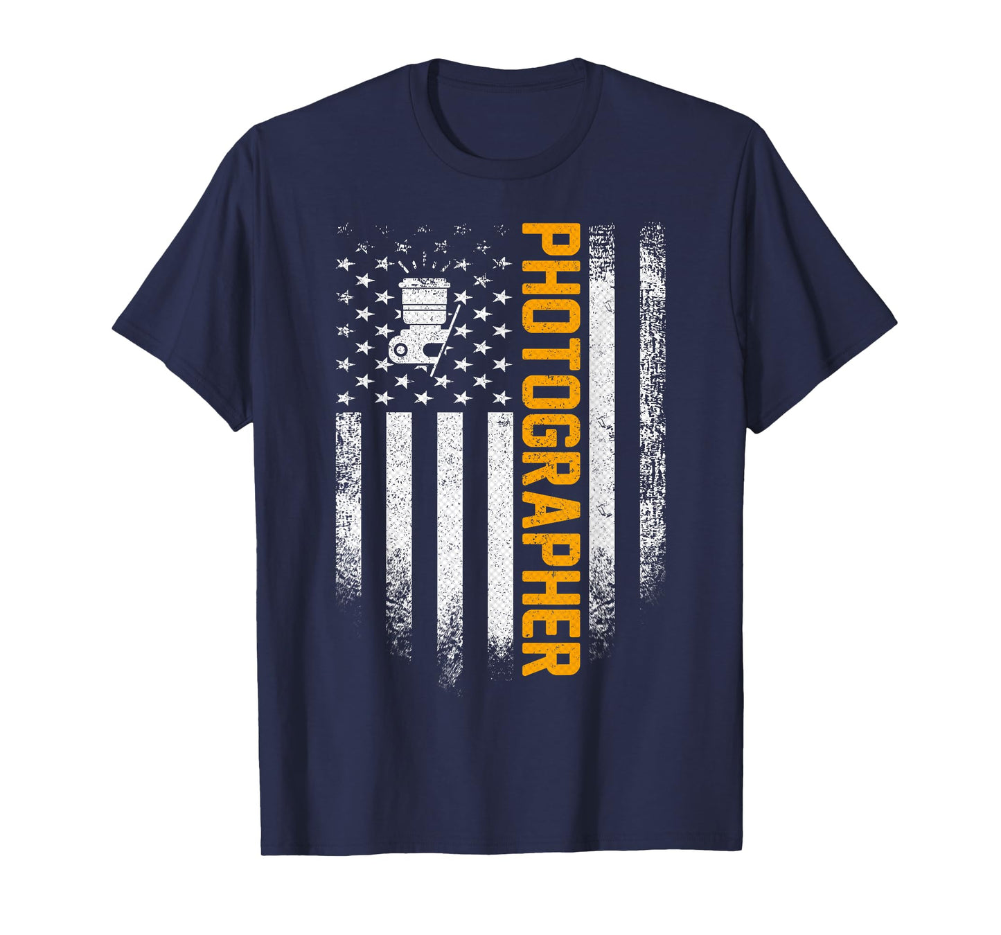 Vintage USA Photographer American Flag Photography Patriotic T-Shirt