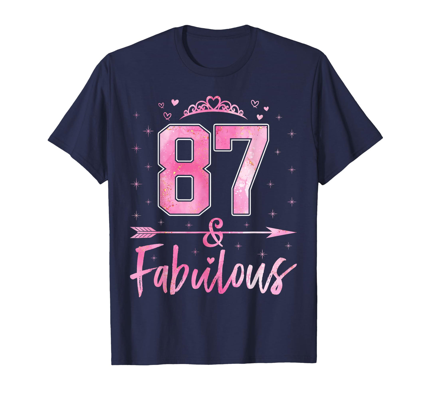 87 and Fabulous Cute Ladies 87th Birthday Women 87 Years Old T-Shirt