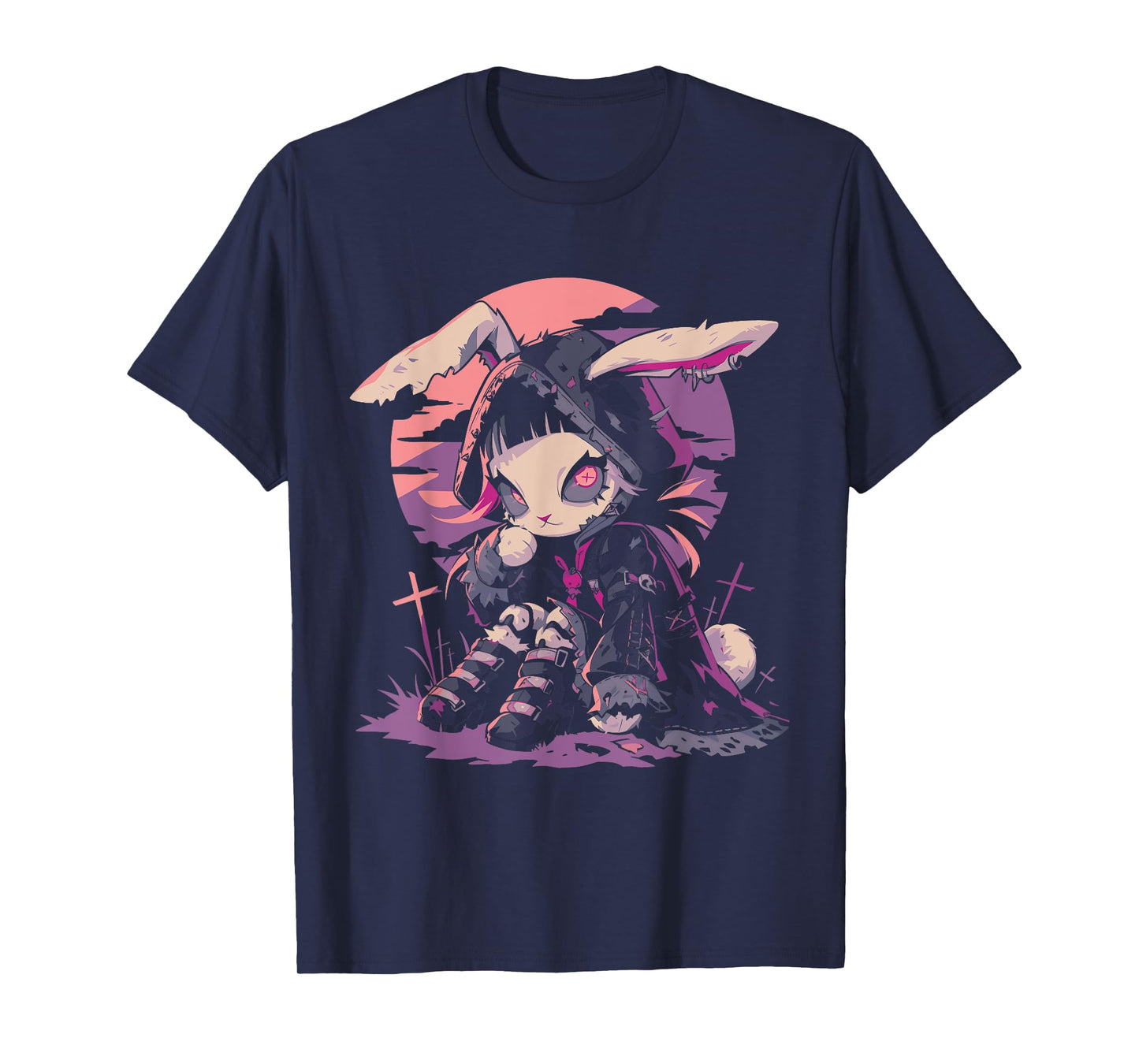 Cute Goth Bunny Witch Cute E-Girl Gothic Outfit Grunge T-Shirt