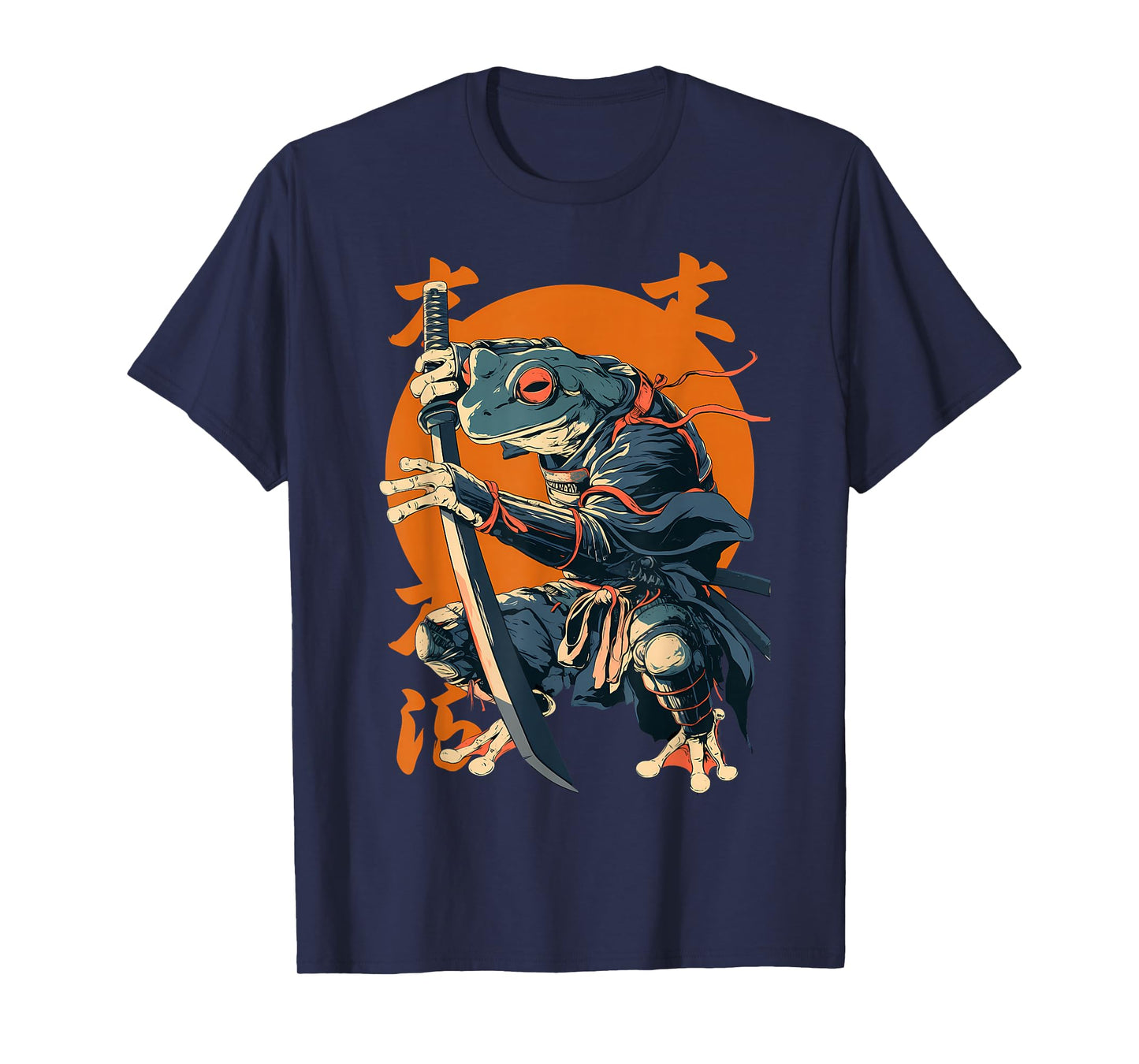 Samurai Frog Japanese Kanji Samurai Frog T-Shirt