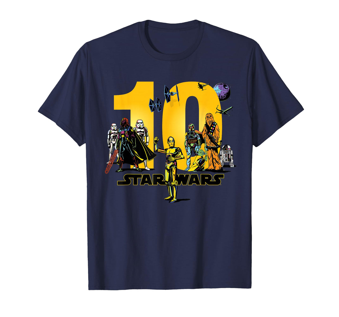 Star Wars Classic Characters Tenth Birthday 10 Years Old T-Shirt