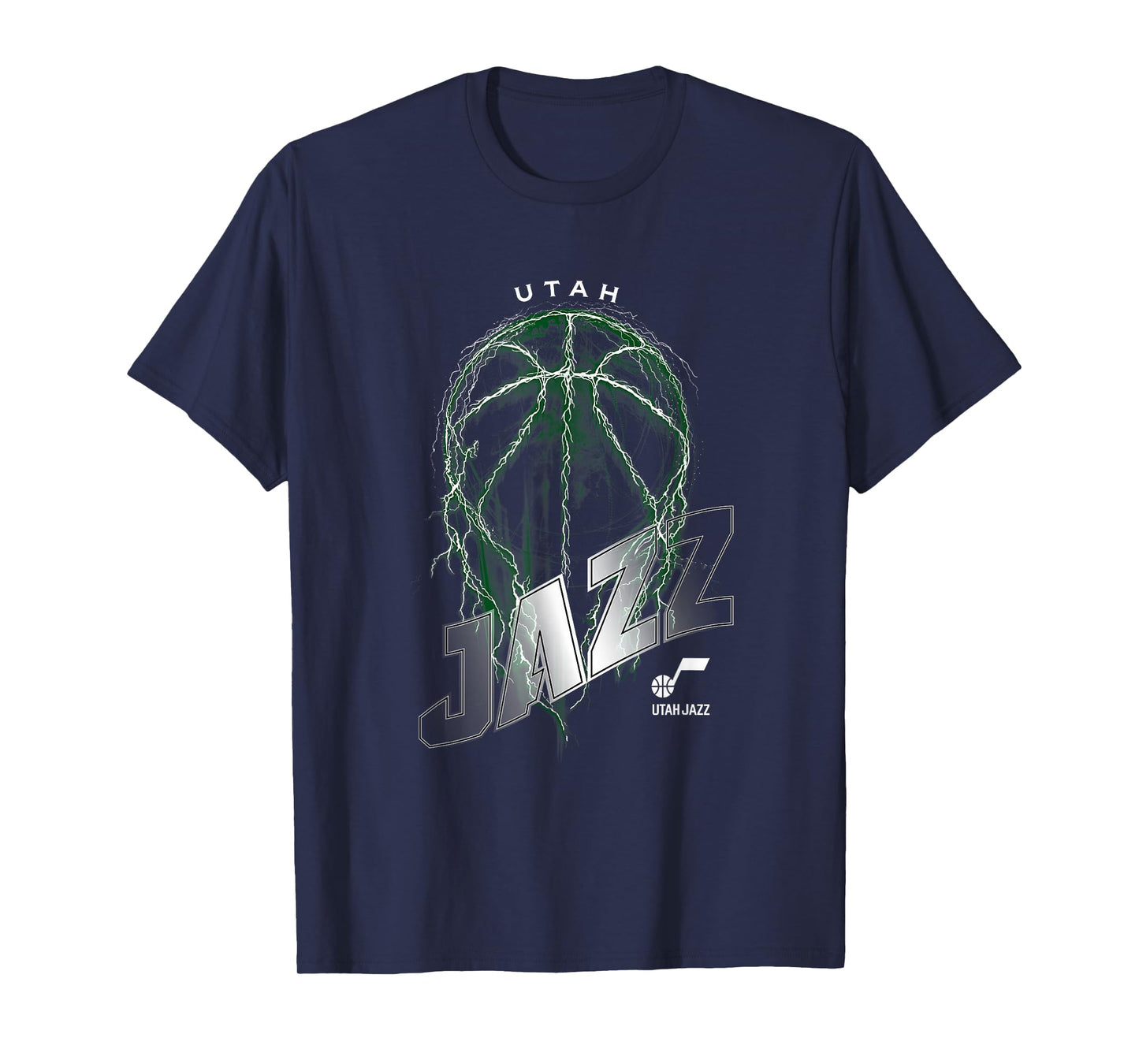NBA Utah Jazz Lightning Bolt Basketball Logo T-Shirt