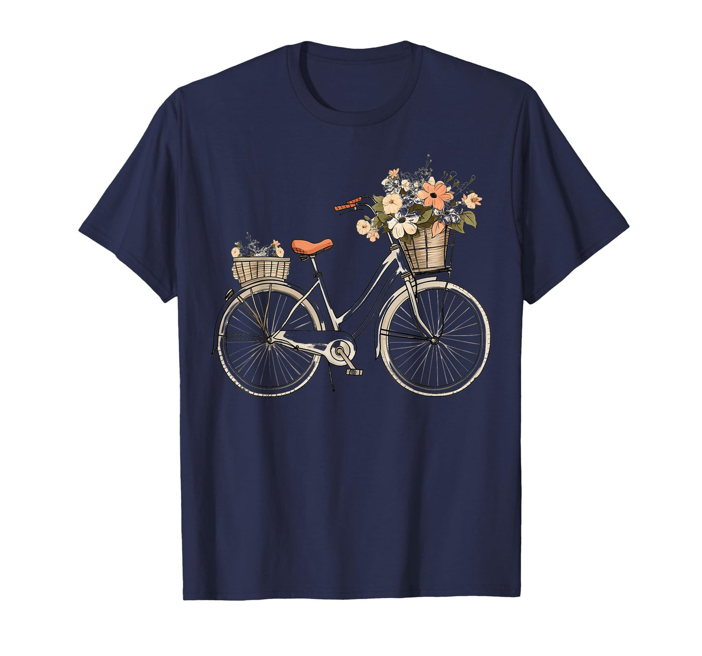 Vintage Floral Bicycle T-Shirt