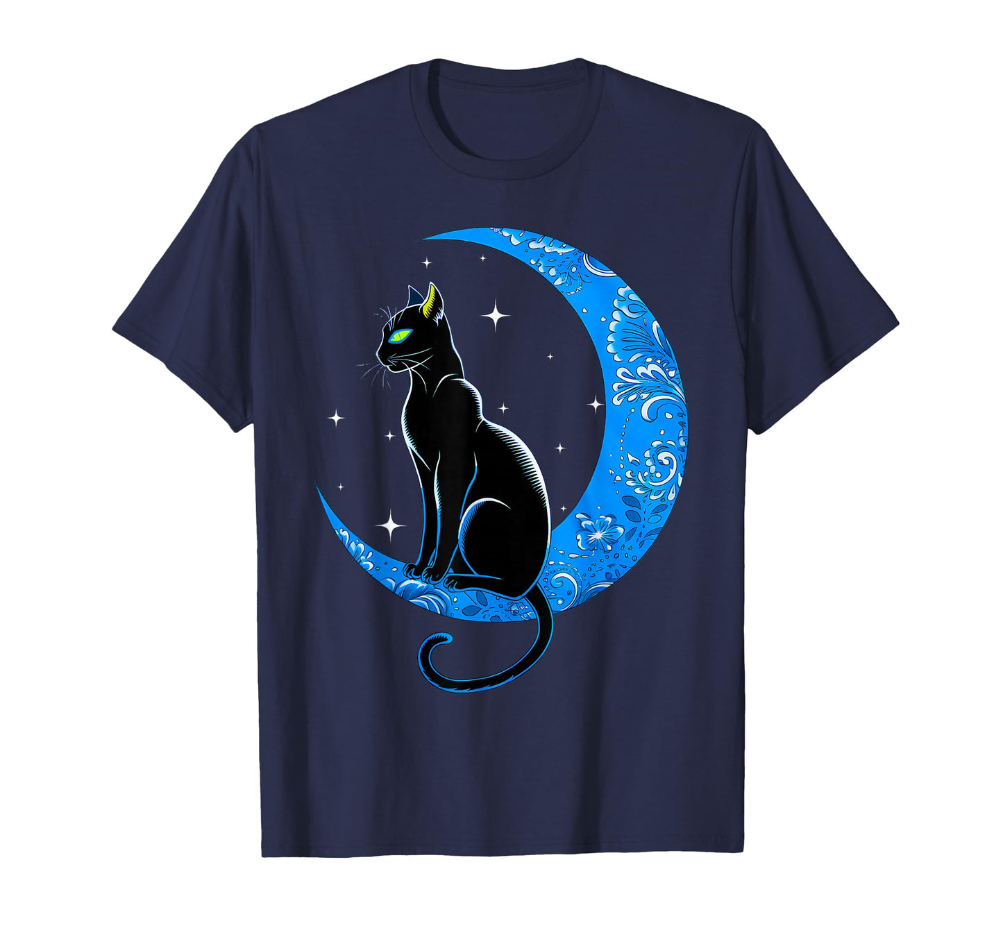 Black Cat Crescent Moon Sailor Mom T-Shirt